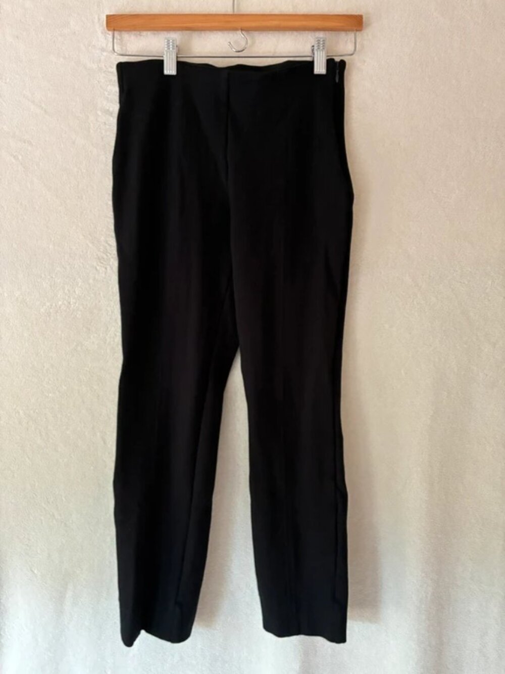 Quince Black Pintuck Ponte Pants Small